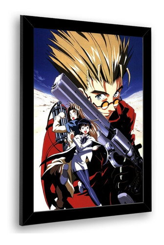 Quadro Decorativo Trigun Vash Poster Emoldurado 23x33cm